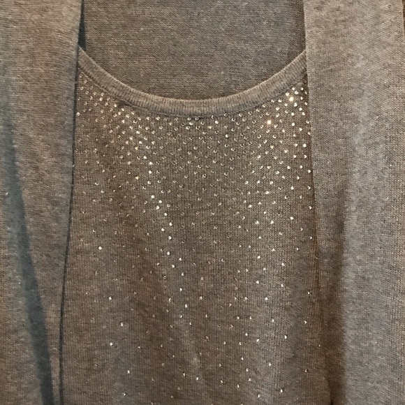 Charcoal Gray Sweater Overpiece w/ attached Top - Picture 5 of 6